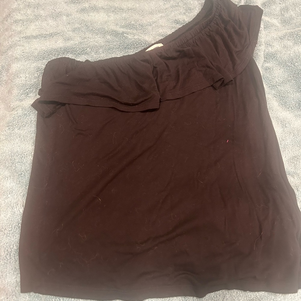 Old Navy Black One-Shoulder Tank Top